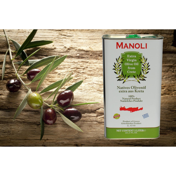 MANOLI Extra natives Olivenöl aus Kreta (3L Kanister)