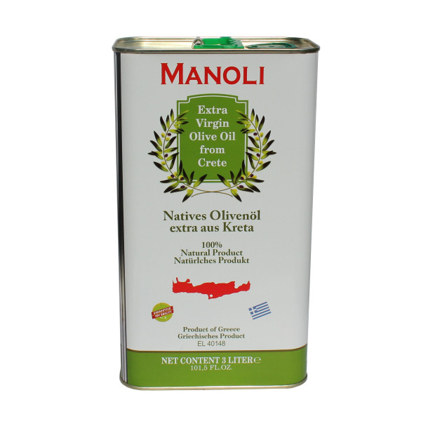 MANOLI Extra natives Olivenöl aus Kreta (3L Kanister)