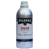 Ouzo Pilavas Nektar (1000ml / 40% vol.) - In stylischer Alu Flasche