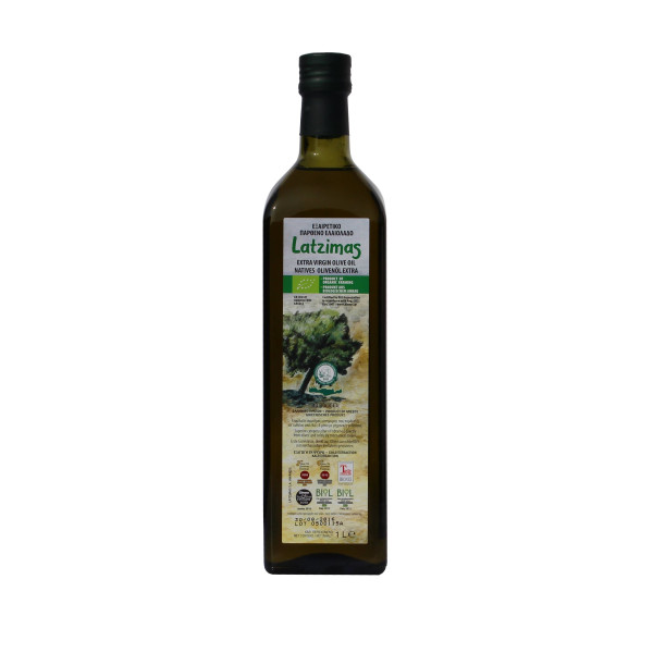 Latzimas BIO Extra Natives Olivenöl g.U. erste Kaltpressung (1L Flasche)
