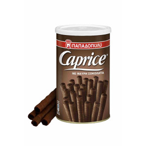 Caprice dunkle Schokolade 250g Dose von Papadopoulos