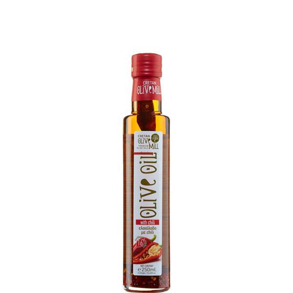 Olivenöl mit Chili extra nativ 250ml Cretan Olive Mill