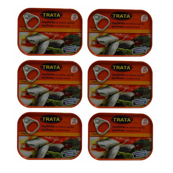 6x Sardinen in Tomatensauce je 100g Konserve von Trata