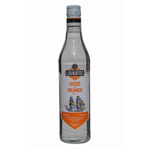 OUZO mit Orange 43% 700ml Flasche von Loukatos