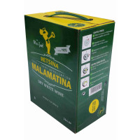 Malamatina Retsina gehartzer Weißwein 11% 3 Liter Bag in Box
