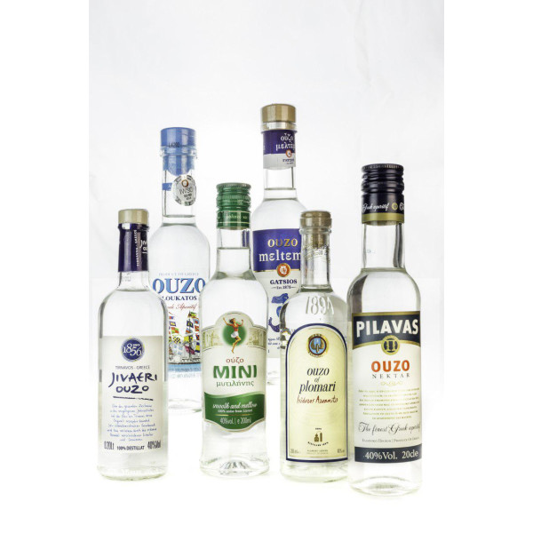 6x Ouzo aus Griechenland im Set je 200ml