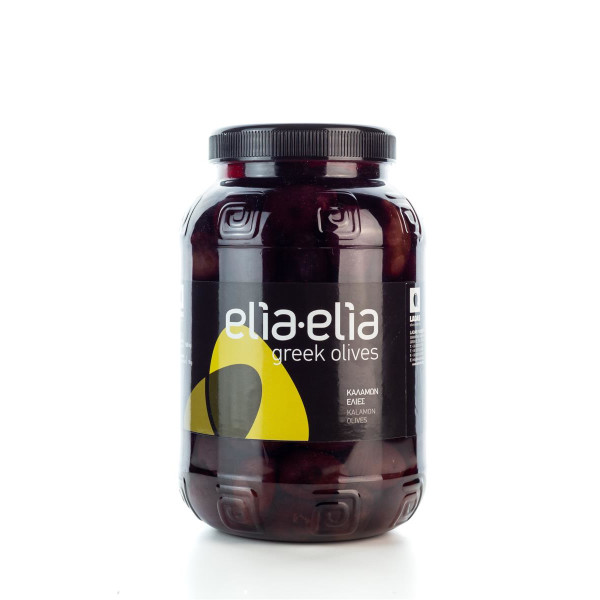 Griechische Kalamata Oliven Super Kolossal in Pet-Fass 1 KG von Elia-Elia