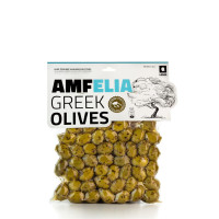 Grüne, in Oregano marinierte griechische Chalkidiki Oliven vakuumiert (350 g) von Amfelia