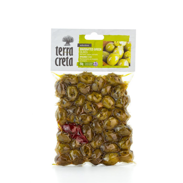 Terra Creta gemischte griechische Oliven, vakuumiert 250g