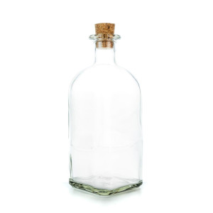 Feinkost Glasflasche mit Korken 1000ml