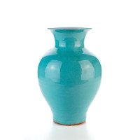 Hydria Original handgemachte Vase klein von Kreta - türkis