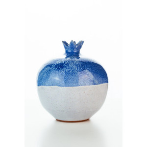 Hydria Original handgemachte Granatapfel Vase mittel von Kreta - türkis