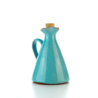Hydria Original handgemachte Keramik Olivenöl Kanne klein von Kreta - türkis
