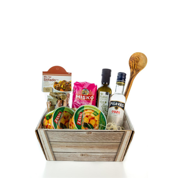 Geschenkkorb Set griechisches Stifado inkl. Rezept