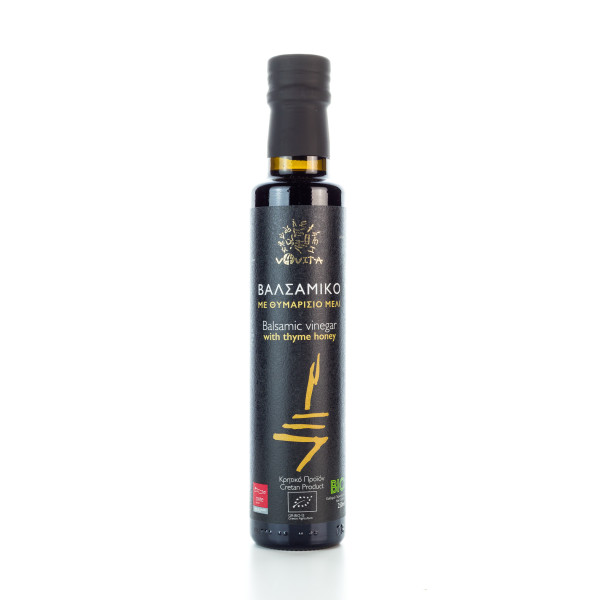 BIO Balsamico-Essig mit Thymian-Honig (250ml) von der Insel Kreta von v4vita