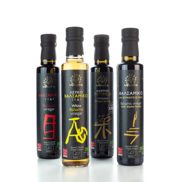 Sparset 3x BIO Balsamico-Essig und 1x Traubensirup (je 250ml) von der Insel Kreta von v4vita