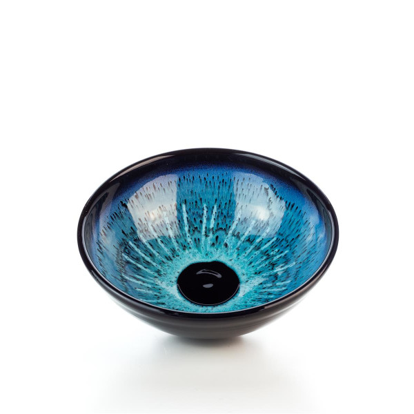 Hydria Original handgemachte Schale Nr. 1 von Kreta - schwarz blau