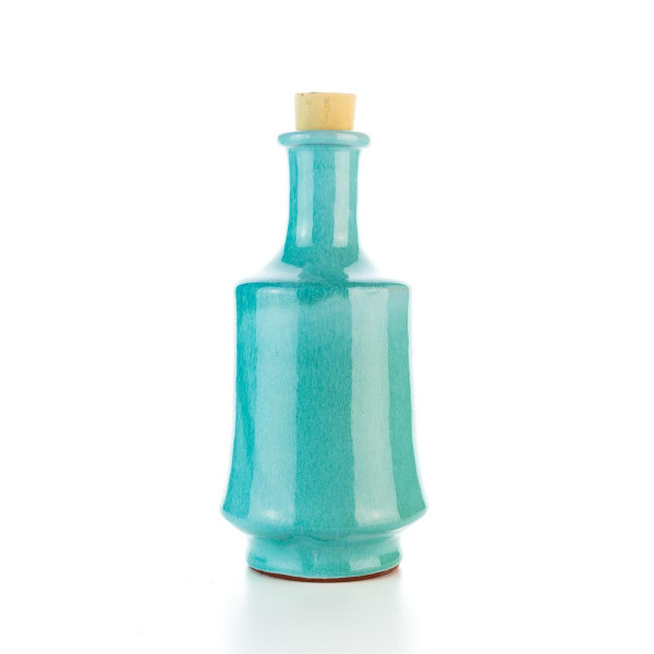 Hydria Original handgemachte Keramik Olivenöl/Raki Kanne von Kreta - türkis