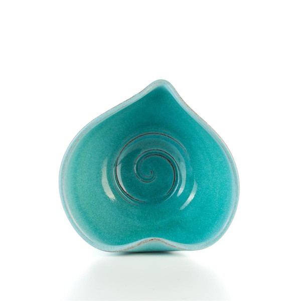 Hydria Original handgemachte Schale Herz Mini von Kreta - türkis