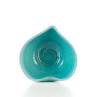 Hydria Original handgemachte Schale Herz Mini von Kreta - türkis