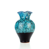 Hydria Original handgemachte Keramik Kanne von Kreta klein - schwarz blau