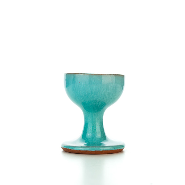 Hydria Original handgemachter Keramik Eierbecher von Kreta - türkis