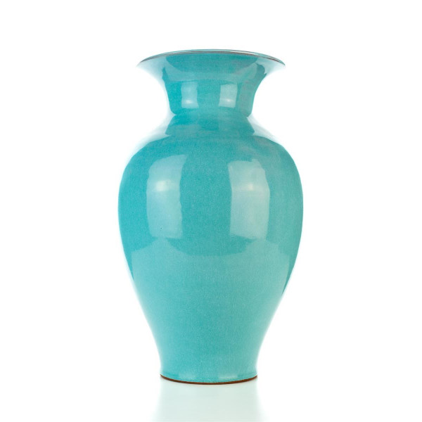 Hydria Original handgemachte Vase mittel von Kreta - türkis