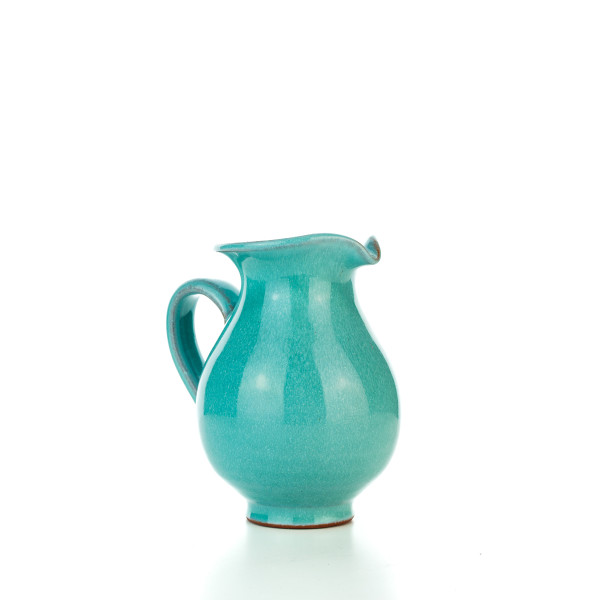 Hydria Original handgemachtes Keramik Milchkännchen von Kreta klein - türkis