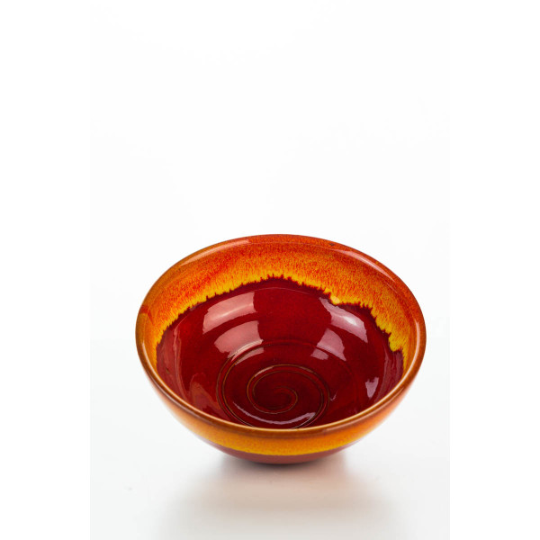 Hydria Original handgemachte Schale Spirale Nr. 1 (19cm) von Kreta - rot