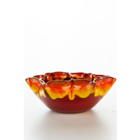 Hydria Original handgemachte Schale Blume Groß von Kreta - rot
