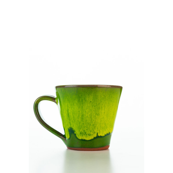 Hydria Original handgemachte Keramik Mokka Tasse von Kreta - grün