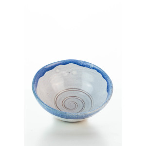Hydria Original handgemachte Schale mini (11 cm)  mit Spirale von Kreta - blau weiß