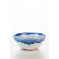 Hydria Original handgemachte Schale mini (11 cm)  mit Spirale von Kreta - blau weiß