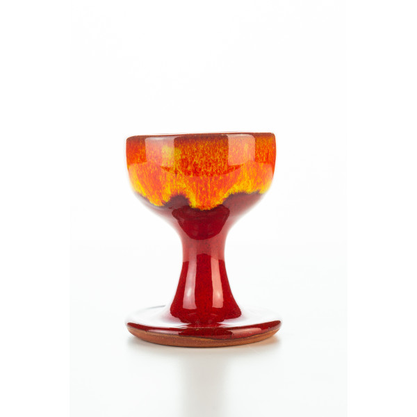 Hydria Original handgemachter Keramik Eierbecher von Kreta - rot