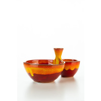 Hydria Original handgemachte Schale für Oliven von Kreta - rot