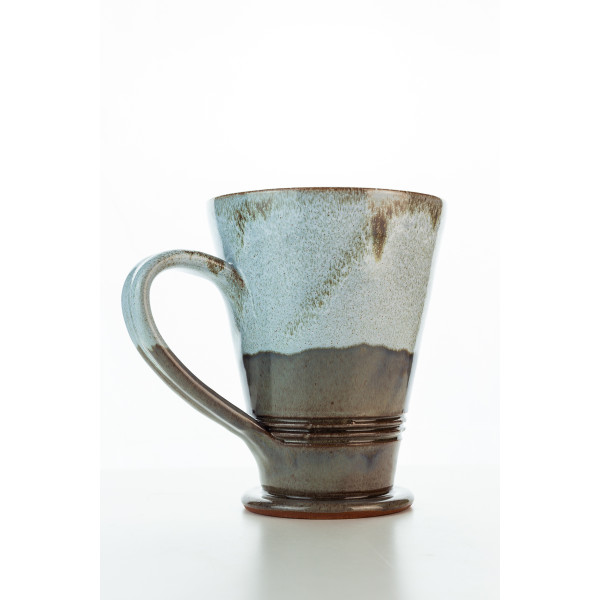 Hydria Original handgemachte Keramik Tasse Trapez XXL von Kreta - natur