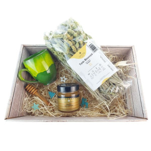 Honig & Tee Geschenkkorb + Keramik Tasse