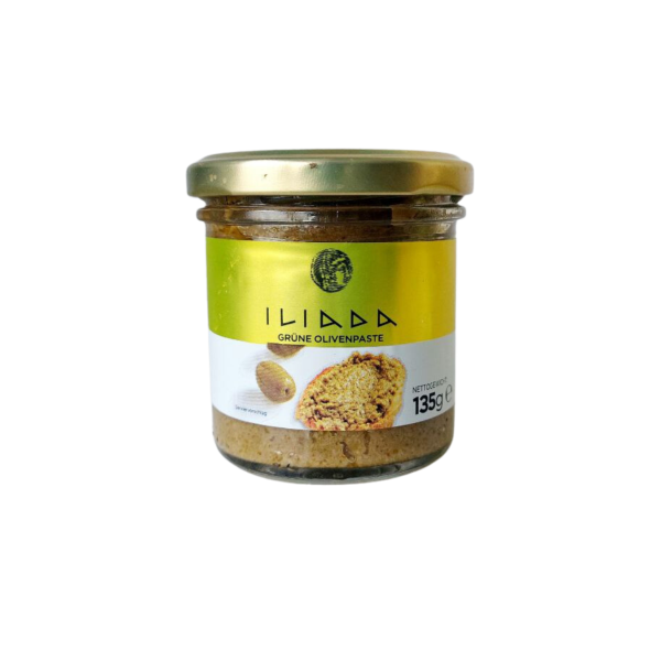 Grüne Olivenpaste von Iliada  im Glas 135g