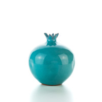 Hydria Original handgemachte Granatapfel Vase mittel von Kreta - türkis