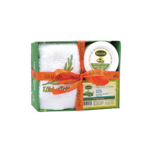 Kalliston Geschenk Box -  Creme - Seife und Handtuch