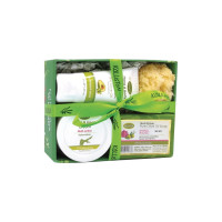 Kalliston Geschenk Box - Fußcreme -Seife - Hand- und Körpercreme- Schwamm